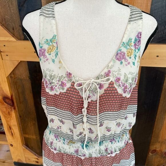 FREE PEOPLE sleeveless lined chiffon overlay dress - Picture 2 of 8